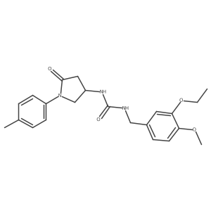 1-(3-Ethoxy-4-methoxybenzyl)-3-(5-oxo-1-(p-tolyl)pyrrolidin-3-yl)urea Structure