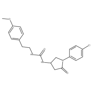 1-(1-(4-Chlorophenyl)-5-oxopyrrolidin-3-yl)-3-(4-methoxyphenethyl)urea结构式