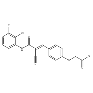 2-(4-{2-Cyano-2-[(2,3-dichlorophenyl)carbamoyl]eth-1-en-1-yl}phenoxy)acetic acid Structure
