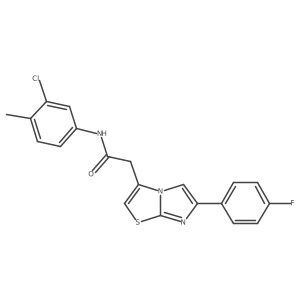 N-(3-chloro-4-methylphenyl)-2-[6-(4-fluorophenyl)imidazo[2,1-b][1,3]thiazol-3-yl]acetamide Structure