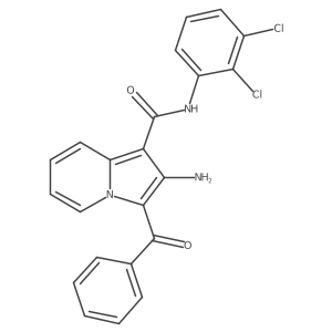2-amino-3-benzoyl-N-(2,3-dichlorophenyl)indolizine-1-carboxamide结构式
