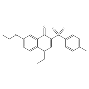 6-ethoxy-1-ethyl-3-((4-fluorophenyl)sulfonyl)quinolin-4(1H)-one Structure