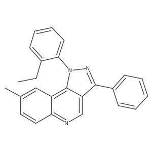 1-(2-ethylphenyl)-8-methyl-3-phenyl-1H-pyrazolo[4,3-c]quinoline结构式