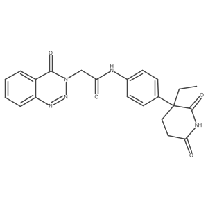 N-[4-(3-ethyl-2,6-dioxopiperidin-3-yl)phenyl]-2-(4-oxo-1,2,3-benzotriazin-3(4H)-yl)acetamide Structure