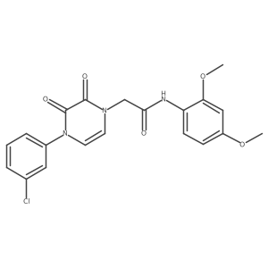 2-[4-(3-chlorophenyl)-2,3-dioxo-1,2,3,4-tetrahydropyrazin-1-yl]-N-(2,4-dimethoxyphenyl)acetamide结构式