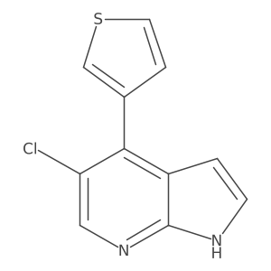 5-chloro-4-thiophen-3-yl-1H-pyrrolo[2,3-b]pyridine结构式