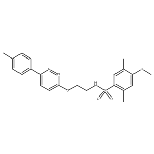 4-methoxy-2,5-dimethyl-N-(2-((6-(p-tolyl)pyridazin-3-yl)oxy)ethyl)benzenesulfonamide Structure