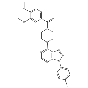 (3,4-dimethoxyphenyl)(4-(3-(p-tolyl)-3H-[1,2,3]triazolo[4,5-d]pyrimidin-7-yl)piperazin-1-yl)methanone结构式