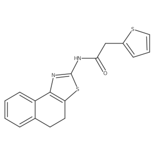 O=C(Cc1cccs1)Nc1nc2c(s1)CCc1ccccc1-2结构式