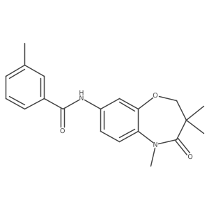 3-methyl-N-(3,3,5-trimethyl-4-oxo-2,3,4,5-tetrahydrobenzo[b][1,4]oxazepin-8-yl)benzamide结构式