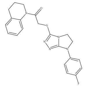 1-(3,4-dihydroquinolin-1(2H)-yl)-2-((7-(4-fluorophenyl)-6,7-dihydro-5H-imidazo[2,1-c][1,2,4]triazol-3-yl)thio)ethanone结构式
