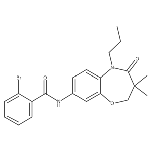 2-bromo-N-(3,3-dimethyl-4-oxo-5-propyl-2,3,4,5-tetrahydrobenzo[b][1,4]oxazepin-8-yl)benzamide Structure