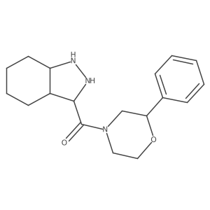 2,3,3a,4,5,6,7,7a-octahydro-1H-indazol-3-yl-(2-phenylmorpholin-4-yl)methanone Structure