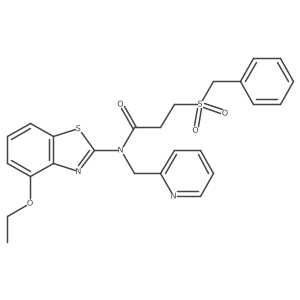 3-(benzylsulfonyl)-N-(4-ethoxybenzo[d]thiazol-2-yl)-N-(pyridin-2-ylmethyl)propanamide Structure