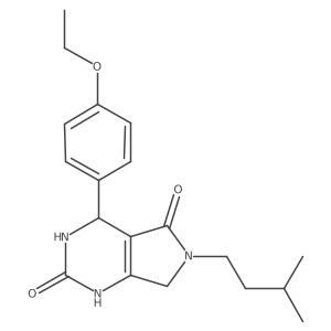 4-(4-ethoxyphenyl)-6-isopentyl-3,4,6,7-tetrahydro-1H-pyrrolo[3,4-d]pyrimidine-2,5-dione Structure