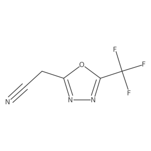 2-[5-(Trifluoromethyl)-1,3,4-oxadiazol-2-yl]acetonitrile结构式