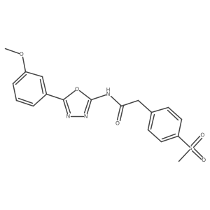 2-(4-methanesulfonylphenyl)-N-[5-(3-methoxyphenyl)-1,3,4-oxadiazol-2-yl]acetamide Structure