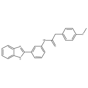 N-(3-(1H-benzo[d]imidazol-2-yl)phenyl)-2-(4-(methylthio)phenyl)acetamide Structure