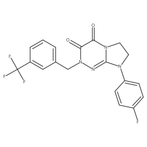8-(4-fluorophenyl)-2-(3-(trifluoromethyl)benzyl)-7,8-dihydroimidazo[2,1-c][1,2,4]triazine-3,4(2H,6H)-dione Structure