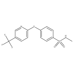 N-Methyl-4-((5-(trifluoromethyl)pyridin-2-yl)oxy)benzenesulfonamide结构式