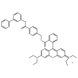 Rhodamine B-[(2,2'-bipyridine-4-yl)-aminocarbonyl]benzyl ester (RDA)结构式
