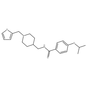 N-((1-(furan-2-ylmethyl)piperidin-4-yl)methyl)-4-isopropoxybenzamide结构式
