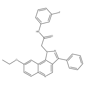 2-{8-ethoxy-3-phenyl-1H-pyrazolo[4,3-c]quinolin-1-yl}-N-(3-fluorophenyl)acetamide结构式