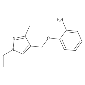 2-((1-Ethyl-3-methyl-1H-pyrazol-4-yl)methoxy)aniline结构式