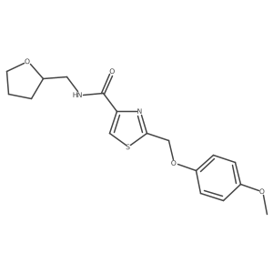 2-[(4-Methoxyphenoxy)methyl]-N-[(tetrahydro-2-furanyl)methyl]-4-thiazolecarboxamide结构式