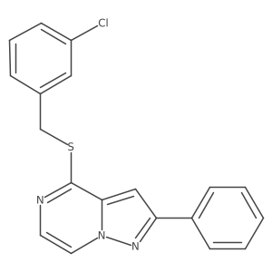 4-[(3-Chlorobenzyl)thio]-2-phenylpyrazolo[1,5-a]pyrazine结构式