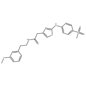 2-{2-[(4-methanesulfonylphenyl)amino]-1,3-thiazol-4-yl}-N-[2-(3-methoxyphenyl)ethyl]acetamide Structure