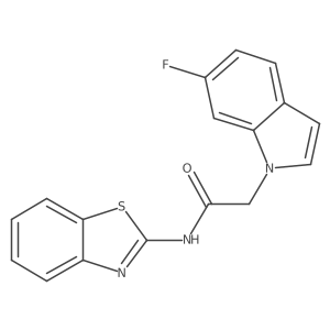N-[(2Z)-1,3-benzothiazol-2(3H)-ylidene]-2-(6-fluoro-1H-indol-1-yl)acetamide Structure