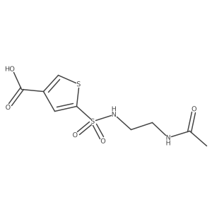 5-(n-(2-Acetamidoethyl)sulfamoyl)thiophene-3-carboxylic acid Structure