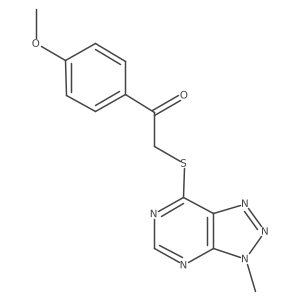 1-(4-methoxyphenyl)-2-((3-methyl-3H-[1,2,3]triazolo[4,5-d]pyrimidin-7-yl)thio)ethanone Structure