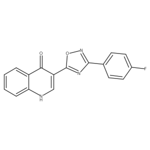 3-(3-(4-fluorophenyl)-1,2,4-oxadiazol-5-yl)quinolin-4(1H)-one结构式