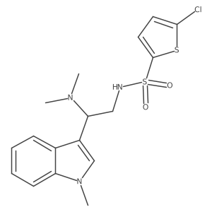 5-chloro-N-(2-(dimethylamino)-2-(1-methyl-1H-indol-3-yl)ethyl)thiophene-2-sulfonamide Structure