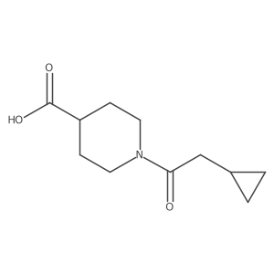 1-(2-Cyclopropylacetyl)piperidine-4-carboxylicacid Structure