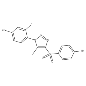 1-(4-bromo-2-fluorophenyl)-4-(4-bromobenzenesulfonyl)-5-methyl-1H-1,2,3-triazole结构式