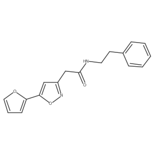 2-(5-(furan-2-yl)isoxazol-3-yl)-N-phenethylacetamide结构式