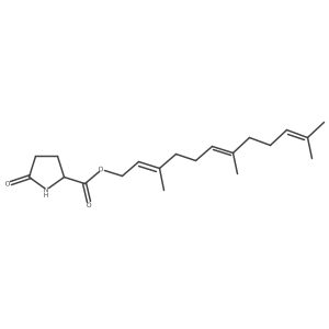 L-Proline, 5-oxo-, 3,7,11-trimethyl-2,6,10-dodecatrienyl ester Structure