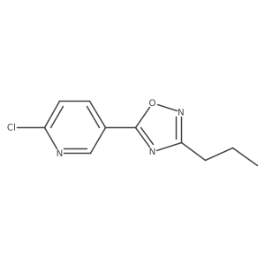 2-Chloro-5-(3-propyl-1,2,4-oxadiazol-5-yl)pyridine结构式