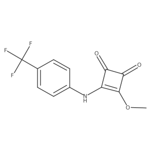 3-Methoxy-4-[[4-(trifluoromethyl)phenyl]amino]cyclobut-3-ene-1,2-dione Structure