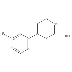 2-Fluoro-4-(piperidin-4-yl)pyridine hydrochloride Structure