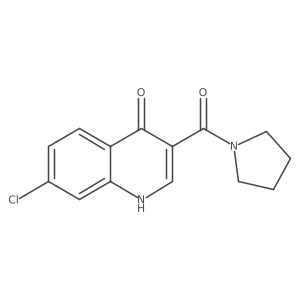 7-chloro-3-(pyrrolidin-1-ylcarbonyl)quinolin-4(1H)-one结构式