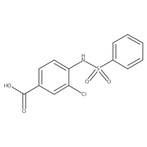 3-Chloro-4-[(phenylsulfonyl)amino]benzoic acid结构式