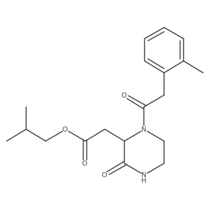 2-Methylpropyl 1-[2-(2-methylphenyl)acetyl]-3-oxo-2-piperazineacetate结构式