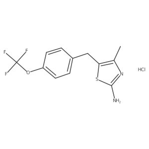 4-Methyl-5-{[4-(trifluoromethoxy)phenyl]methyl}-1,3-thiazol-2-amine hydrochloride结构式