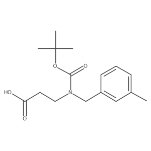 3-{[(Tert-butoxy)carbonyl][(3-methylphenyl)methyl]amino}propanoic acid Structure