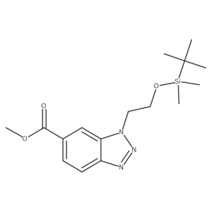 1-[2-[[(1,1-Dimethylethyl)dimethylsilyl]oxy]ethyl]-1H-benzotriazole-6-carboxylic acid methyl ester Structure