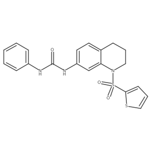 O=C(Nc1ccccc1)Nc1ccc2c(c1)N(S(=O)(=O)c1cccs1)CCC2结构式